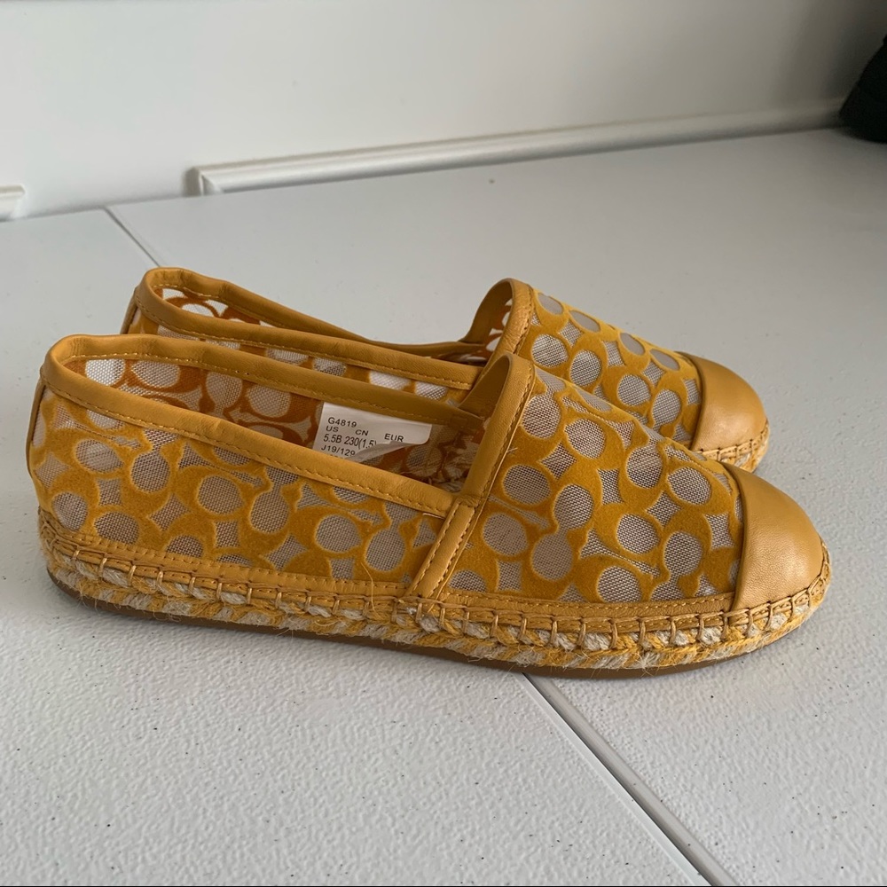 New COACH Cleo Espadrilles Signature Flats